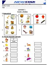 Đề kiểm tra 15 phút môn Tiếng Anh Lớp 2